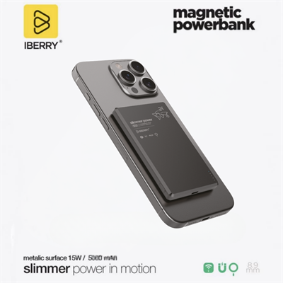 iBerry Wim25S 5.000 mAh 15W Çıkışlı Powerbank- Siyah