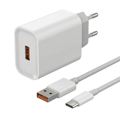 Outtos C10S-W 18W Şarj Cihazı + USB/Type-C Şarj Kablosu - Beyaz