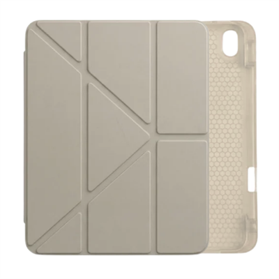 PS iPad A16 / 10.9 (10. nesil) Tri Folding Standlı Kılıf - Bej