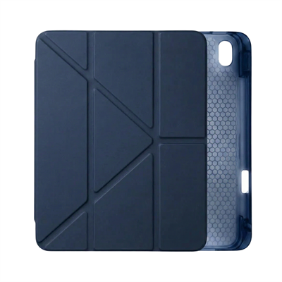 PS iPad A16 / 10.9 (10. nesil) Tri Folding Standlı Kılıf - Lacivert