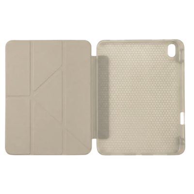 PS iPad A16 / 10.9 (10. nesil) Tri Folding Standlı Kılıf - Bej