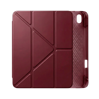 PS iPad A16 / 10.9 (10. nesil) Tri Folding Standlı Kılıf - Bordo