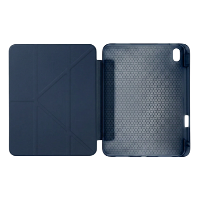 PS iPad A16 / 10.9 (10. nesil) Tri Folding Standlı Kılıf - Lacivert