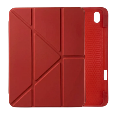 PS iPad A16 / 10.9 (10. nesil) Tri Folding Standlı Kılıf - Kırmızı