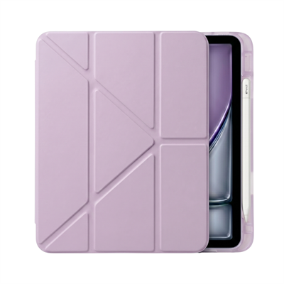 PS iPad Air 11 inç (M4)/(M3)/(M2) Tri Folding Standlı Kılıf - Lila