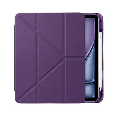 PS iPad Air 11 inç (M4)/(M3)/(M2) Tri Folding Standlı Kılıf - Mor