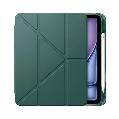 PS iPad Air 11 inç (M4)/(M3)/(M2) Tri Folding Standlı Kılıf - Haki