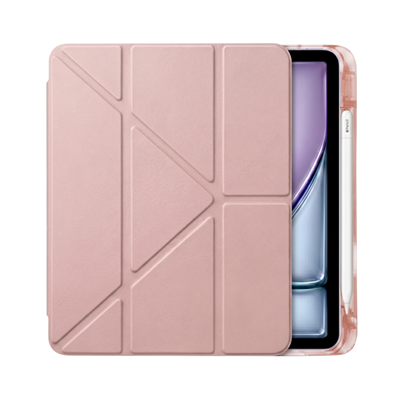 PS iPad Air 11 inç (M4)/(M3)/(M2) Tri Folding Standlı Kılıf - Pembe