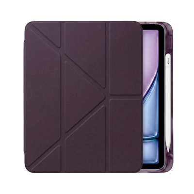PS iPad Air 11 inç (M4)/(M3)/(M2) Tri Folding Standlı Kılıf - Damson