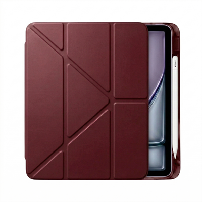PS iPad Air 11 inç (M4)/(M3)/(M2) Tri Folding Standlı Kılıf - Bordo