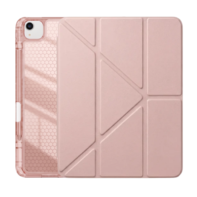 PS iPad Air 13 inç (M4)/(M3)/(M2) Tri Folding Standlı Kılıf - Pembe