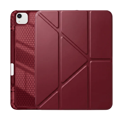 PS iPad Air 13 inç (M4)/(M3)/(M2) Tri Folding Standlı Kılıf - Bordo