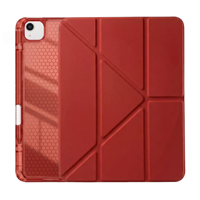 PS iPad Air 13 inç (M4)/(M3)/(M2) Tri Folding Standlı Kılıf - Kırmızı