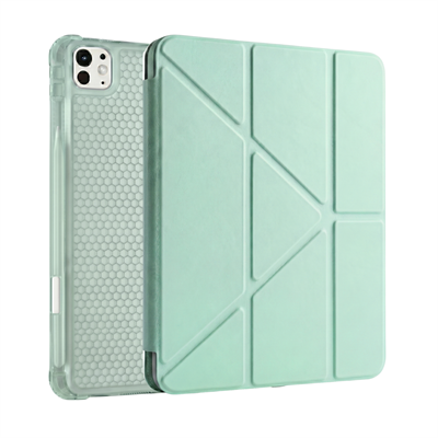 PS iPad Pro 11 inç (M5)/(M4) Tri Folding Standlı Kılıf - Yeşil