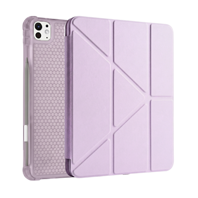 PS iPad Pro 11 inç (M5)/(M4) Tri Folding Standlı Kılıf - Lila