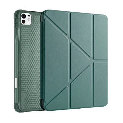 PS iPad Pro 11 inç (M5)/(M4) Tri Folding Standlı Kılıf - Haki