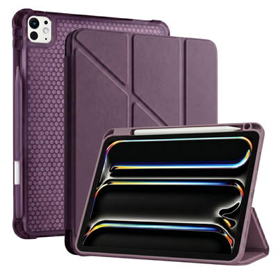 PS iPad Pro 13 inç (M5)/(M4) Tri Folding Standlı Kılıf - Damson