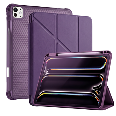 PS iPad Pro 13 inç (M5)/(M4) Tri Folding Standlı Kılıf - Mor