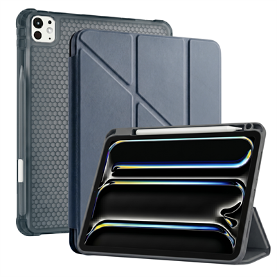 PS iPad Pro 13 inç (M5)/(M4) Tri Folding Standlı Kılıf - Gri