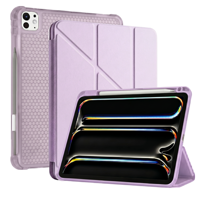 PS iPad Pro 13 inç (M5)/(M4) Tri Folding Standlı Kılıf - Lila