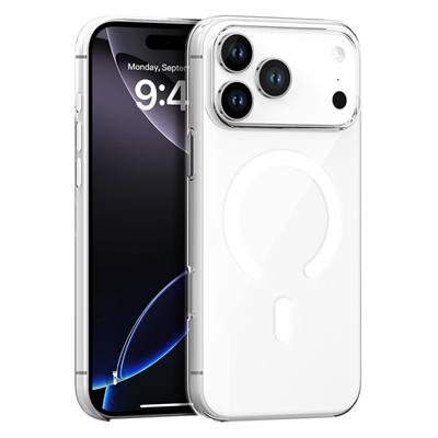 PS iPhone 17 Pro Max Clear Serisi Magsafe Kılıf - Şeffaf