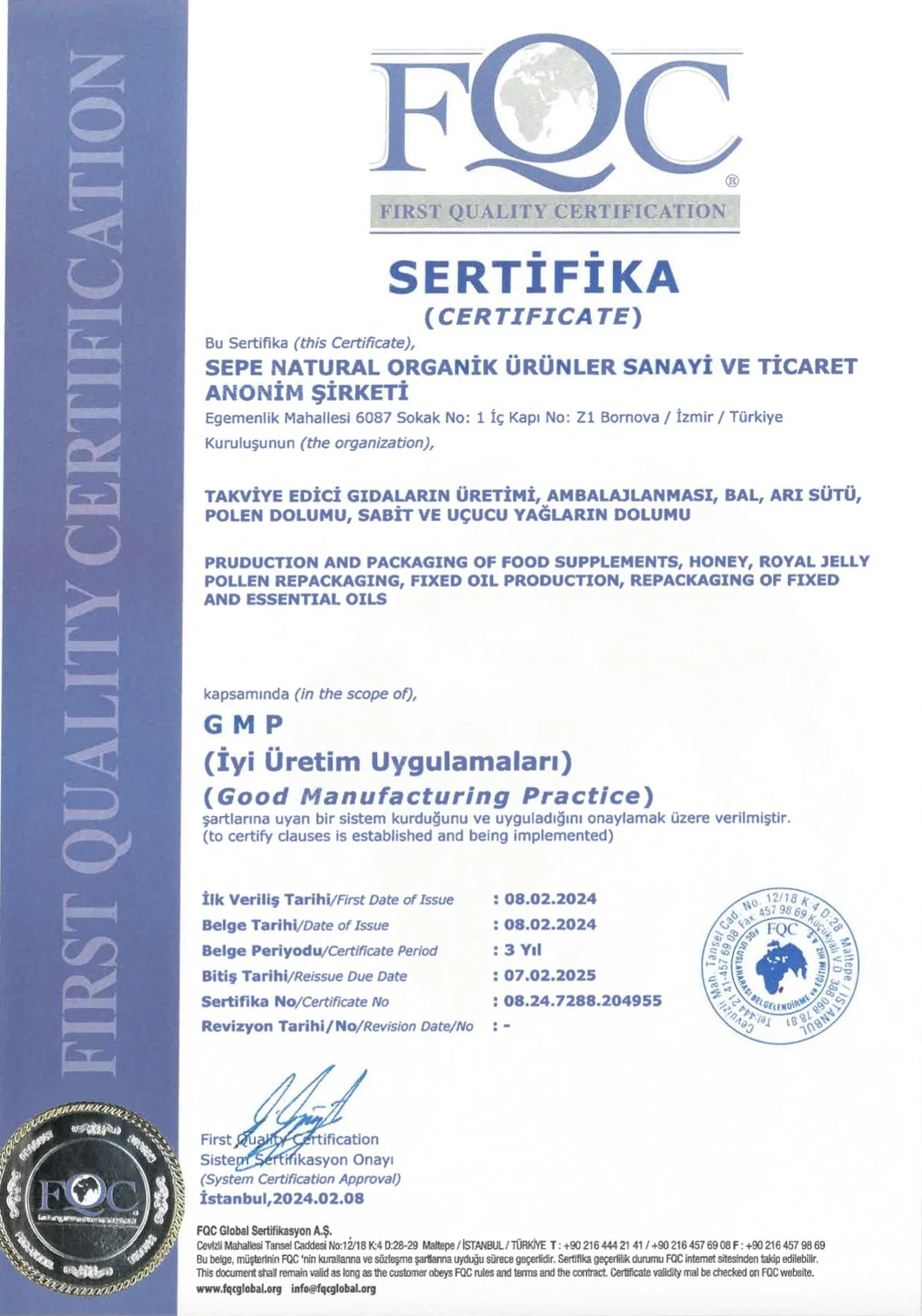 Sepe Natural Üretim 1