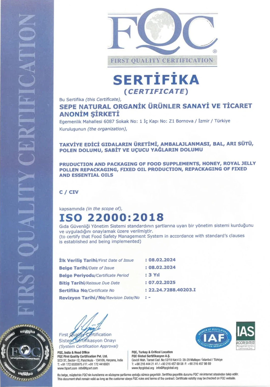 Sepe Natural Üretim 2