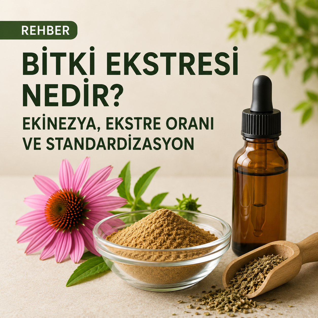 Bitki ekstresi,ekinezya ekstresi,bitki tozu,ekstraksiyon rehberi