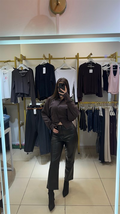 KAHVE LACİVERT PREMIUM GÖMLEK 
