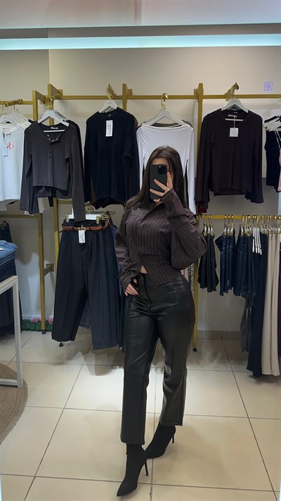 KAHVE LACİVERT PREMIUM GÖMLEK 