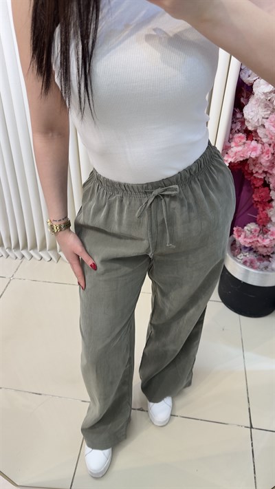 MARKA MUADİLİ TENSEL PANTOLON - HAKİ