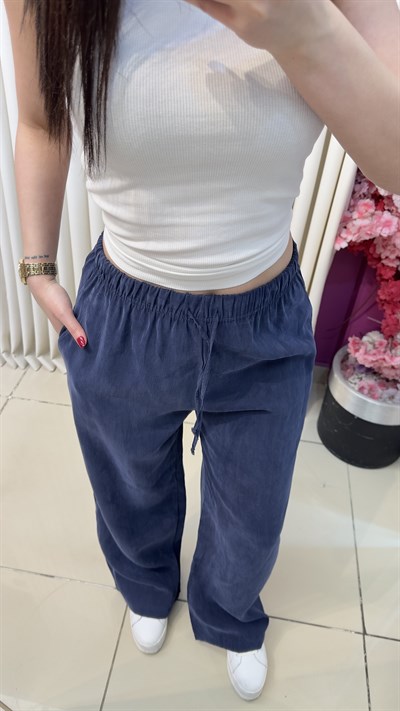 MARKA MUADİLİ TENSEL PANTOLON - LACİVERT