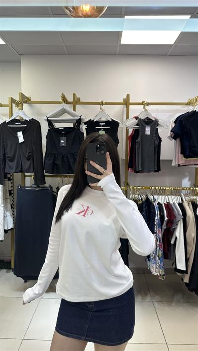 Uzun kollu marka tshirt