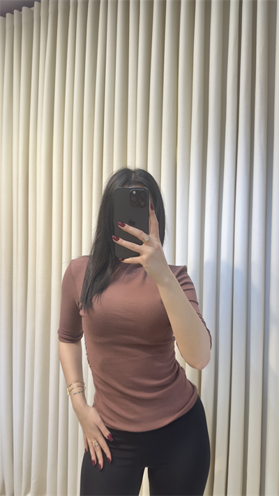 Yanı Büzgülü Body Gül Kurusu