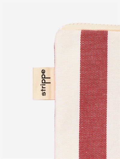 BREEZE - Kalın Çizgili Bordo Pouch Portföy Çanta