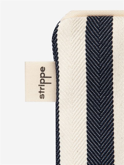 MARIS - Çizgili Lacivert Pouch Portföy Çanta