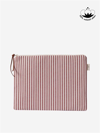 LINEA -Çizgili Bordo Laptop - Tablet Kılıfı