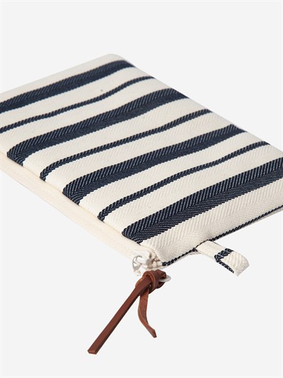 MARIS - Çizgili Lacivert Pouch Portföy Çanta
