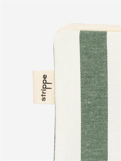 BREEZE - Kalın Çizgili Yeşil Pouch Portföy Çanta