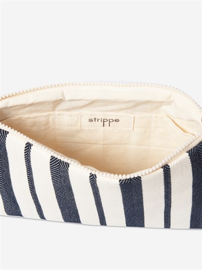 MARIS - Çizgili Lacivert Pouch Portföy Çanta