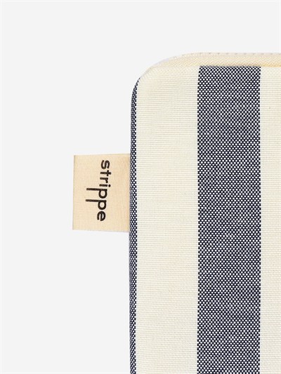 BREEZE - Kalın Çizgili Lacivert Pouch Portföy Çanta