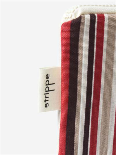 LOOP -Karışık Çizgili Bordo Pouch Portföy Çanta