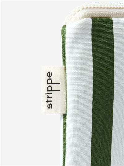 VIBE - Kalın Çizgili Haki Pouch Portföy Çanta