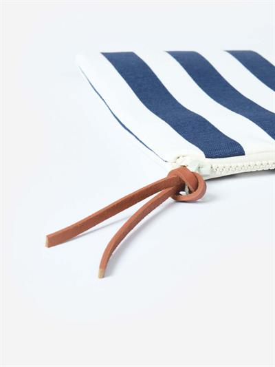 VIBE - Kalın Çizgili Lacivert Pouch Portföy Çanta
