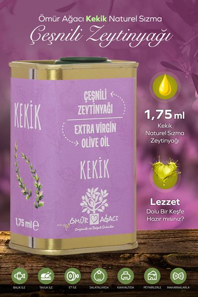 Soğuk Sıkım Kekik Naturel Sızma Çeşnili 175 ml. Teneke Zeytinyağı