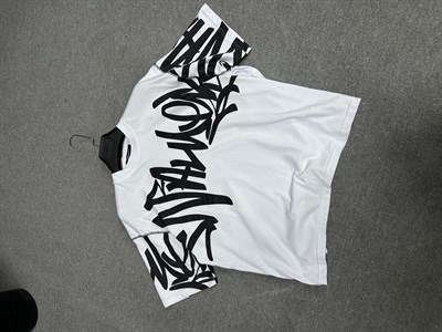 Graffiti Baskı Detaylı T-shirt Beyaz 
