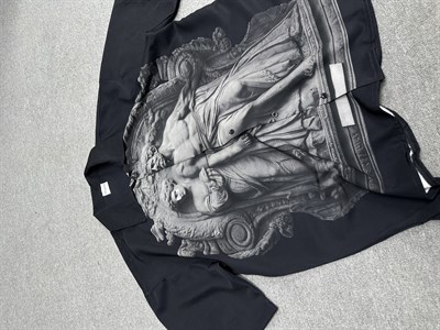 Heykel Baskı  Oversize Gömlek 