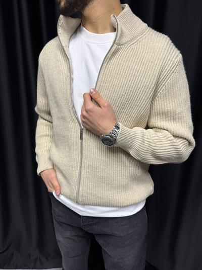 Rtr Triko Oversize Hırka Krem