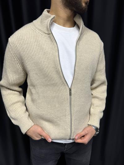 Rtr Triko Oversize Hırka Krem