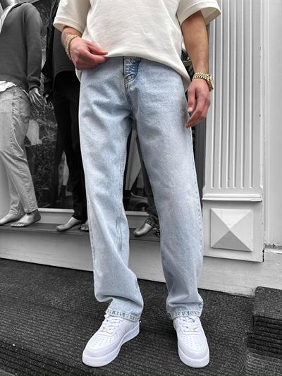 Buz Mavi Baggy Pantolon